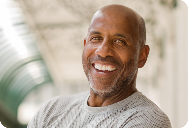 Man smiling into camera